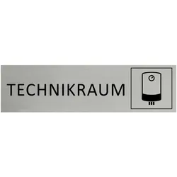 CombiCraft Aluminium Türschild Technikraum 165x45mm mit 3M-Tape