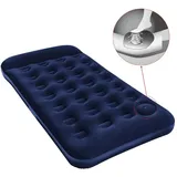 BESTWAY Luftbett Beflockt mit Integrierter Fußpumpe 188x99x28 cm)