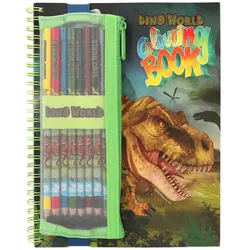 Dino World Malbuch mit Buntstiften
