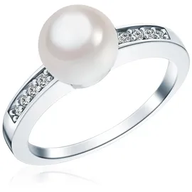 Rafaela Donata Ring Sterling Silber Zirkonia Muschelkernperle in silber | Gr.: 52