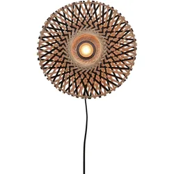 GOOD & MOJO Wandleuchte "KALIMANTAN", beige (natur, schwarz), Ø 30,00cm, Lampen, Nachhaltig