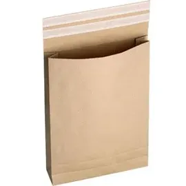 Flexipak Faltentaschen classic eco Doppelfixverschluss ca. DIN A3 ohne Fenster natur mit 8,0 cm Falte, 300 St.