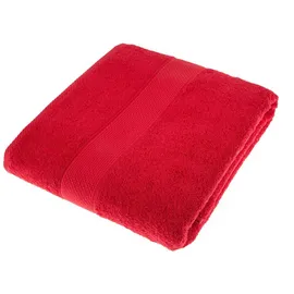 Homescapes Flauschiges Premium Frottee Strandtuch 100 x 180 cm rot