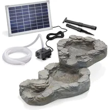 esotec Bachlaufschalen-Set 2-teilig mit Solarpumpe für Gartenteich 101308