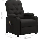 vidaXL Massagesessel Modell 18 Polyester 93 x 96,5 x 93 cm Schwarz mit verstellbarer Rückenlehne und Massagefunktion