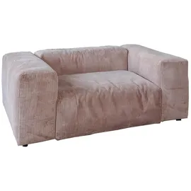 KAWOLA Loveseat MIA Cord 4-tlg. 120 x 80 x 80 cm Braun mit Kissen