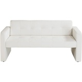 exxpo - sofa fashion Hockerbank, mit Rückenlehne, weiß