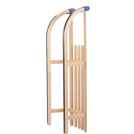 Colint Davoser Schlitten COLINT "Davos 100 mit Holz/Kunststofflehne und Leine", braun (buchefarben), SchlittenB:34,5cm H:25cm L:100cm, Buchenholz, B:34,5cm H:25cm L:100cm