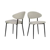 SIT Möbel 4-Fußstuhl Polyester beige 2er Set