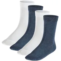 Falke Kinder Socken, 4er Pack - Happy, Kurzsocken Weiß/Blau 39-42