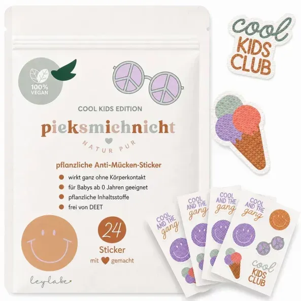 pieksmichnicht Anti-Mücken-Sticker Cool Kids Edition (24St)