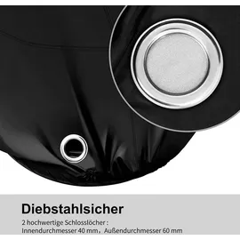 Woltu Motorradabdeckung wasserdicht Winterfest Schwarz 245 cm x 105 cm x 125 cm