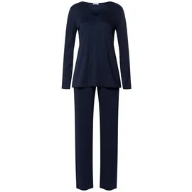 Hanro Pyjama Cotton Silk Blau M