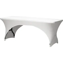 Perel Tischhusse Bogenförmig Weiß 220 x 50 cm