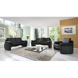 PLACES OF STYLE Sessel Luna Naturleder 110 x 80 x 88 cm Schwarz