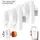 Luminea Home Control Dimmer 4er-Set WLAN-Unterputz-Lichtschalter & Dimmer, Dreh- & Drück-Funktion