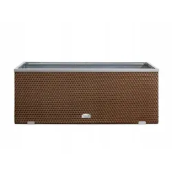 Polyrattan Pflanzgefäß mit Aluminiumrahmen