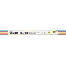 Folia 70320 Flechtstreifen Pastell, 200 Streifen, farbig sortiert, 130g/m2, 50 x 2cm