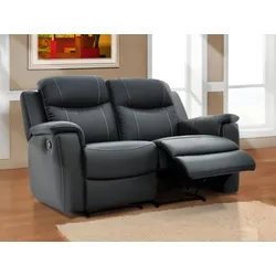 Relaxsofa Leder 2-Sitzer - Anthrazit - EVASION