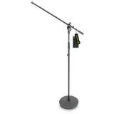 Gravity MS 2321 B Mikrofonständer mit Tellerfuß und 2-Punkt Galgen, 790 mm Galgen, schwarz