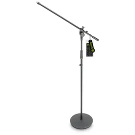 Gravity MS 2321 B Mikrofonständer mit Tellerfuß und 2-Punkt Galgen, 790 mm Galgen, schwarz