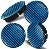 Biomar Labs® 4 x 60mm / 55mm Universal Kunststoff Nabenkappen Kappen Schwarz Blau Design Kohlenstoff Carbon Felgendeckel Radkappen Radnabendeckel Nabendeckel Auto Tuning C 105