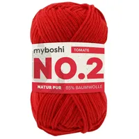 myboshi Häkelgarn Baumwolle Rot 100 m 1 St.