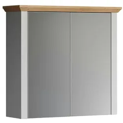 Landside Spiegelschrank Bad 2 Türen, grau.