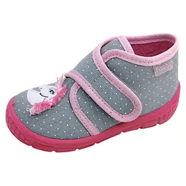 Fischer Markenschuh Klett-Hausstiefel Grau 24