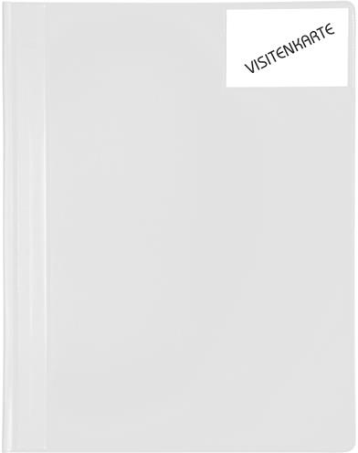 Foldersys Dauer-Schnellhefter mit weissen Heftzungen Taschen vorn+innenA4 weiß