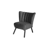 Max Winzer Sessel Alessandro Samtvelours 70 x 80 x 66 cm Schwarz