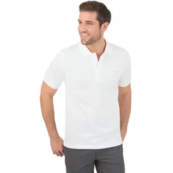 Poloshirt TRIGEMA "TRIGEMA Poloshirt in Piqué-Qualität", Herren, Gr. 5XL, weiß, 100% Baumwolle, Basic, Kurzarm, Shirts