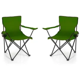 BigDean Campingstuhl Grün 2 St.