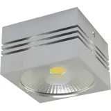 Licht-Erlebnisse Deckenspot LED Aluminium 10 cm breit Aufputz in Silber quadratisch 900 lm Deckenstrahler - Silber
