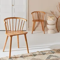 Sweeek 2er-Set Sprossenstühle aus Holz und Sperrholz, - sweeek