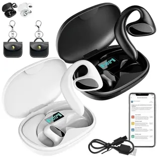 übersetzer,übersetzungskopfhörer,ki übersetzer kopfhörer,Echtzeit-Übersetzung,Bluetooth-Konnektivität,Unterstützt 156 Sprachen,Geeignet für Reise Business (Paar,2)