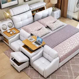 xl moebel gmbh Multifunktion Bett 180 x 200 cm Weiß
