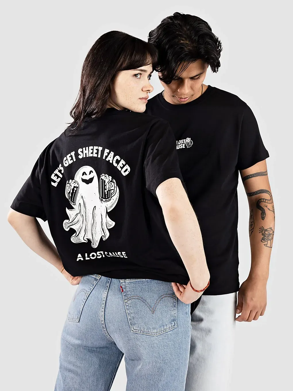 A Lost Cause Sheet Faced T-Shirt black Gr. L