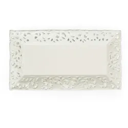 Excelsa Deko-Teller / Zum Servieren White Home Keramik 30X16 Cm Weiß