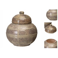BigBuy Dekovase Vase 20 x 20 x 21,5 cm aus Keramik Braun braun