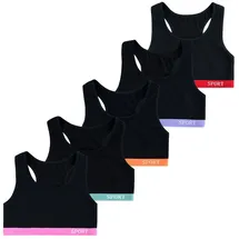 LOREZA 5er Set Bustier - Sport - Bunt | Gr.: 140/146