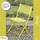 Mojawo 3tlg Bistroset Gartenmöbelset Outdoormöbel Balkon klappbar Farbauswahl - Grün