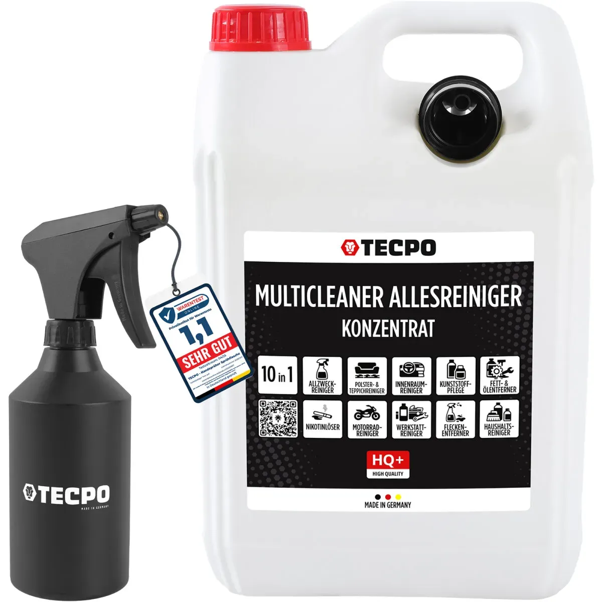 TECPO MultiCleaner Allesreiniger KONZENTRAT HQ+ – 10 in 1...