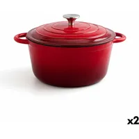 Bidasoa Topf mit Deckel Bidasoa Fierro Rot Ø 24