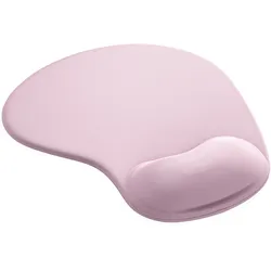 CSL Mauspad mit Gelkissen & Handgelenkauflage, Komfort Office Mousepad, hellrosa