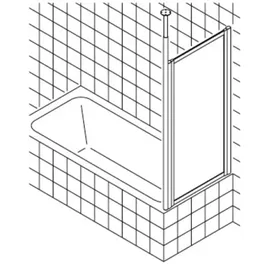 Kermi Vario 2000 Seitenwand V2TWD080142PK 71,4-74,6x140cm, Weiß ESG klar KermiClean