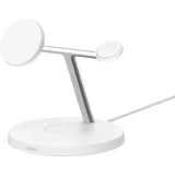 Belkin BOOST CHARGE PRO Qi2 3in1 magn.Ladestat.15W ws. WIZ032kqWH 15 W), Wireless Charger, Weiss