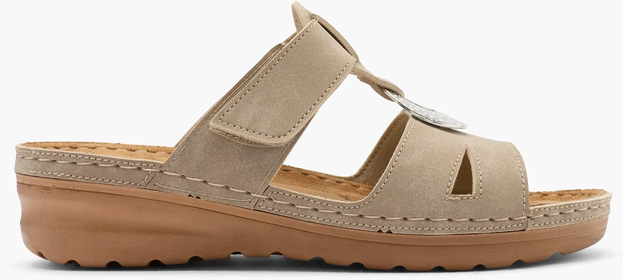 Easy Street  Offener Hausschuh Beige, Damen, Größe: 42, Material: PU/Textil - Easy Street  Offener Hausschuh Beige, Damen, Größe: 42, Material: PU/Textil - woman - Beige