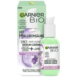 Garnier Bio 2-in-1 Anti-Aging Serum Crème mit Hyaluronsäure Gesichtscreme 50 ml