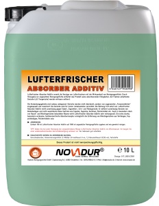 NOVADUR Absorber Additiv Lufterfrischer, Geruchsneutralisator gegen unangenehme Gerüche, 10 Liter - Kanister